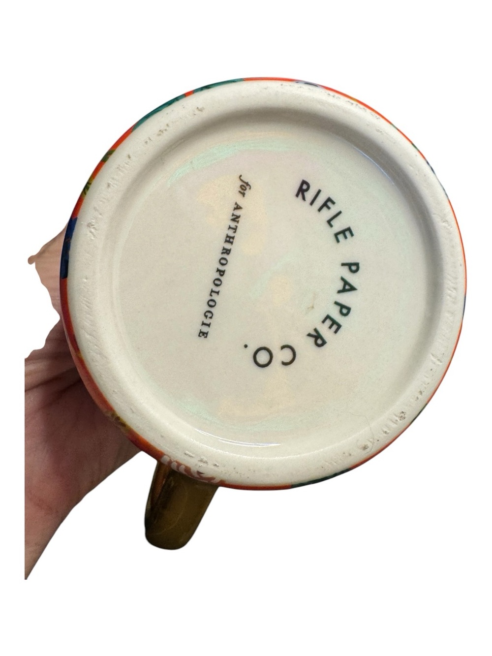 Rifle Paper Co. x Anthropologie Garden Party Monogram Mug | Initial “N” | EUC - Picture 5 of 5